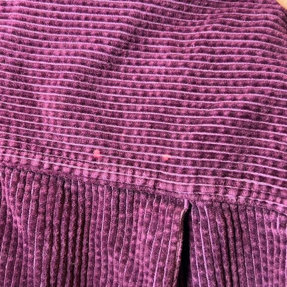 L.L. Bean Vintage Purple Corduroy Button-Up Overshirt (Women's M) - Picture 4 of 6